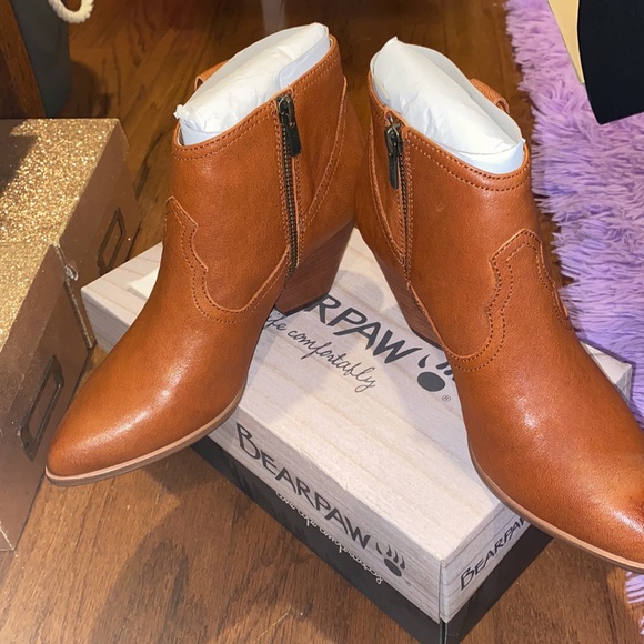 NIB Frye Reina Bootie Cognac Size 7.5M - Picture 6 of 8